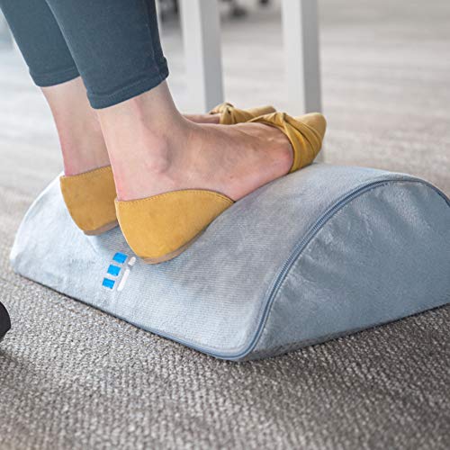Office Foot Rest Under Desk: New Ergonomic Footrest Cushion w/Angled Half Cylinder Design for Optimum Leg Clearance: Compact & Supportive Foot Stool Under Desk Foot Rest Home Office Accessories