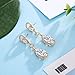 Incaton Teardrop Dangle Earrings for Wedding-Crystal Earrings with Pearl Extended for Bridal Women