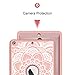 iPad 5th/6th Generation Case, Hocase Heavy Duty Shock Absorbent Rubber+Hard Plastic Dual Layer Protective Case w/Mandala Floral Print and Kickstand for iPad 9.7 2018/2017 - Rose Gold