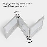 VonHaus Baby Scan Photo Frame Triple 5x3.5cm Aluminium Silver view 4