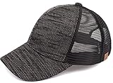 H-6140-06 Tri Color Trucker Hat - Black