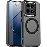 Pzwoxukhov Compatible with Xiaomi 14 5G Case Cover,Supports Wireless Charging,Shockproof Magnetic Phone Case，Compatible with Xiaomi 14 5G Case Black