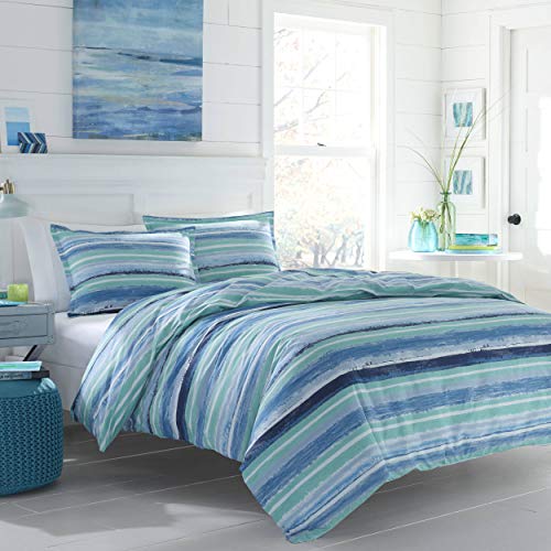 Poppy & Fritz 220832 Alex Cotton Comforter Set, Full/Queen, Blue