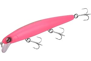 LITTMA California Surf Fishing Lures Saltwater Jerkbait Crankbait Surf Minnow 110 - Metallic Sardine Super Glow & Pearl Pink Belly Glow Lures for Halibut & Striper Fishing