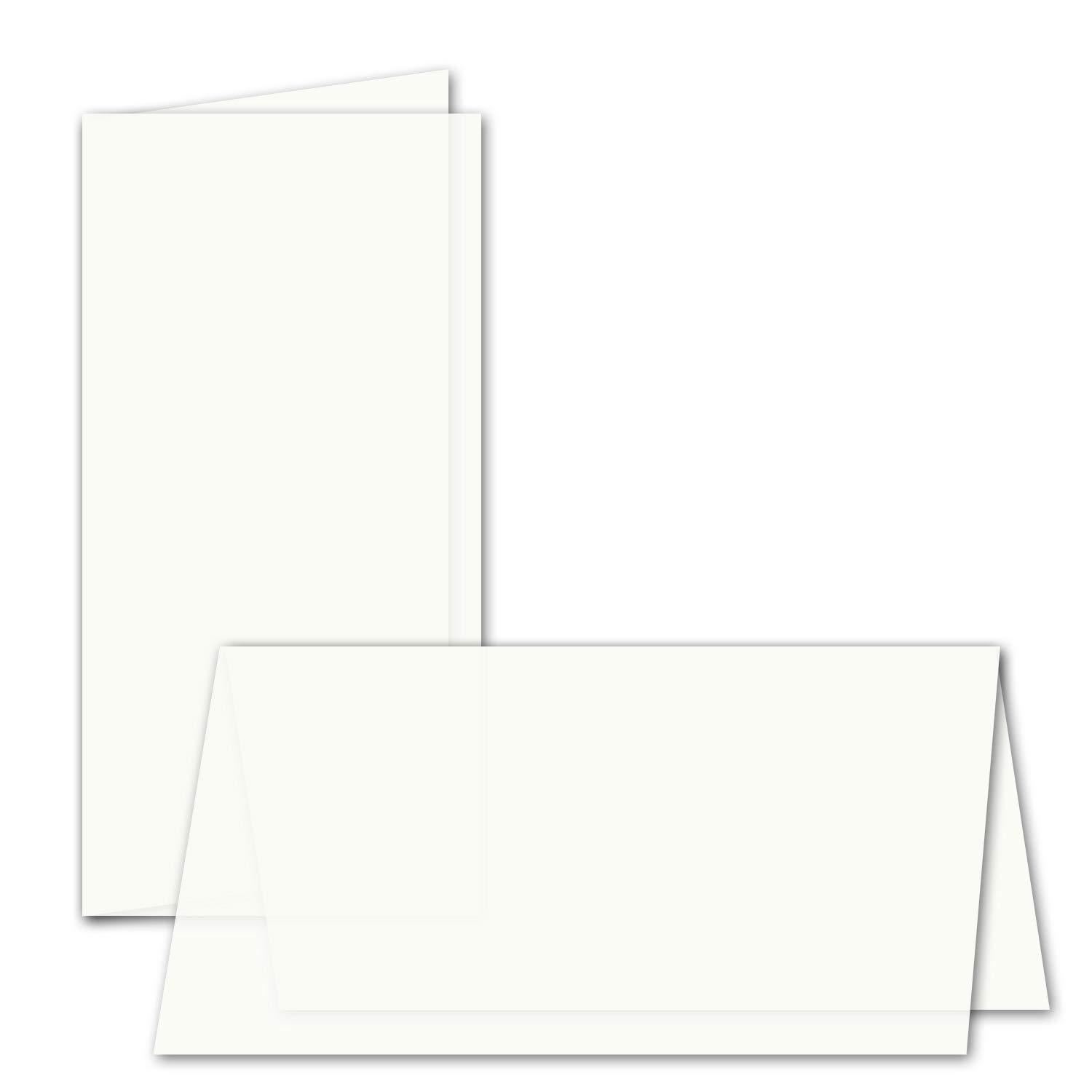 50 x Foldable Insert Paper for DIN Long Folded Cards – Transparent White – 205 x 205 mm (205 x 102 mm Folded) – Ideal for Printing with Ink and Laser – Matte Paper from Gustav Neuser®