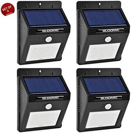 Solar Light,Wireless Solar Powered Security Motion Sensor LED Wall Lights for Patio,Garden,Pathway Outdoor,Fence,Deck,Yard,Home,Driveway (4-pack)