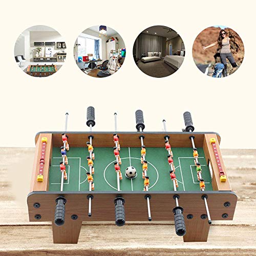 Leiyini Mini Tabletop Foosball Table 20-inch Foosball Soccer Table Game Arcade Room Playfield Sports Competition Soccer Game Table Indoor & Outdoor Soccer Game Kids Adults Toy