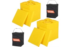 OULEME 24 Pack RV Leveling Blocks, Stackable Jack Blocks, Interlocking Leveling Pads with Carrying Bag, for Camper Travel Trailer