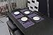 SHACOS Durable Placemats for Dinning Table Prime PVC Place Mats Heat Insulation Table Pads Set of 4 (Purple Leaves)