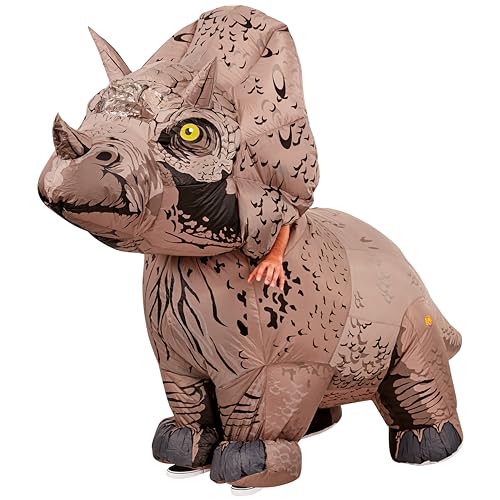 Rubies Triceratops Inflatable Dinosaur Costume for Adults, Unisex One Size