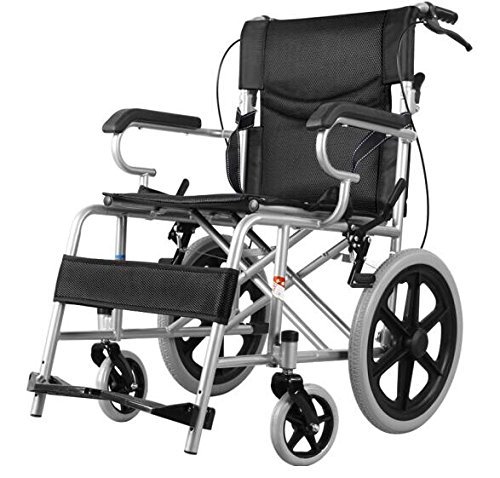 Comfy Go - Foldable Lightweight Manual Transport Medical Wheelchair (Black)