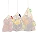 Simply Eco 8 cotton reusable produce bags with drawstring. Mesh bags for fruits
