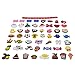 XHAOYEAHX 50pcs Different Shape Shoes Charms Fits for Croc Shoes & Wristband Bracelet + 4Pcs Shoe Lace Adapter + 1Pcs 7.08in Silicone Bracelet Wristband Party Gifts