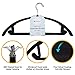 Voilamart Velvet Bump Free Hangers 50 Pack - Extra Strong Hold Up-To 15Lbs, Non Slip No Shoulder Bump Suit Hangers with Bar Hooks for Men Women Dress Coat Pant Closet Organizer