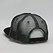 The Vintage Year Plain Cotton Twill Flat Brim Mesh Adjustable Snapback Trucker Baseball Cap (Black/Black/Charcoal Gray)