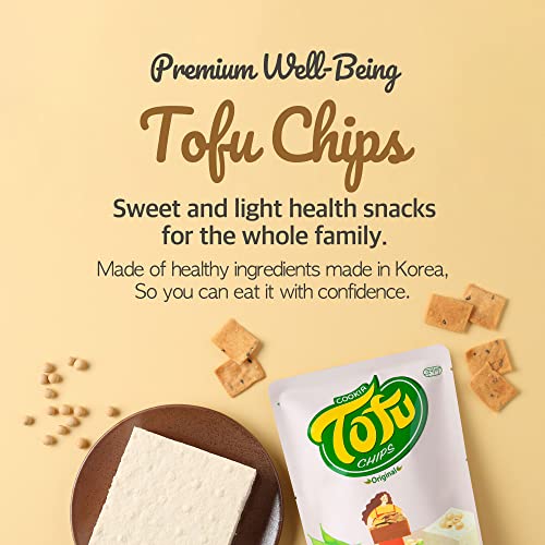 Savory Tofu Soy Chips [ Korean Snacks ] Baked Soy Snack Crisp Packs