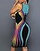 Ninimour Womens Sleeveless Stripe Print Slim Fit Package Hip Bodycon Dress T S