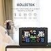 Wireless Weather Station, Houzetek S657 Indoor Outdoor Thermometer Color Home Alarm Clock with Temperature and Humidity Monitor, Large Display Digital Tabletop Hygrometer Outdoor Sensor, USB Port