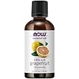 NOW Essential Oils, Grapefruit Oil, Sweet Citrus Aromatherapy Scent, Cold Pressed, 100% Pure, Vegan, Child Resistant Cap, 4-Ounce