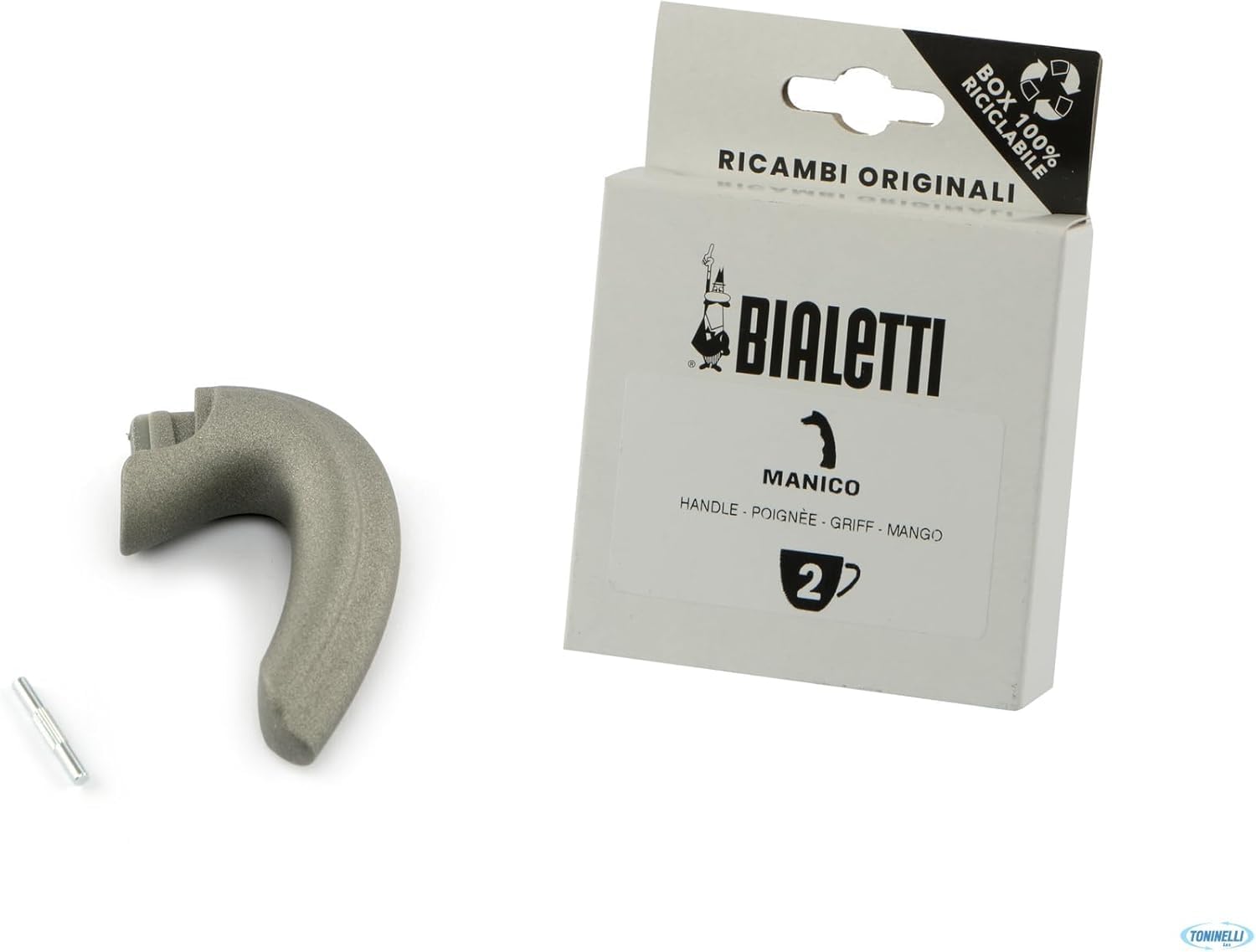 Bialetti 1 x Grey Handle New Moka Induct 2 Cup