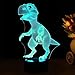 Tiscen 3D Illusion Night Light, LED Table Desk Lamps, Dinosaur Nightlights, 7 Colors USB Charge Lighting Bedroom Home Decoration for Kids Christmas Halloween Birthday Gift,Plastic