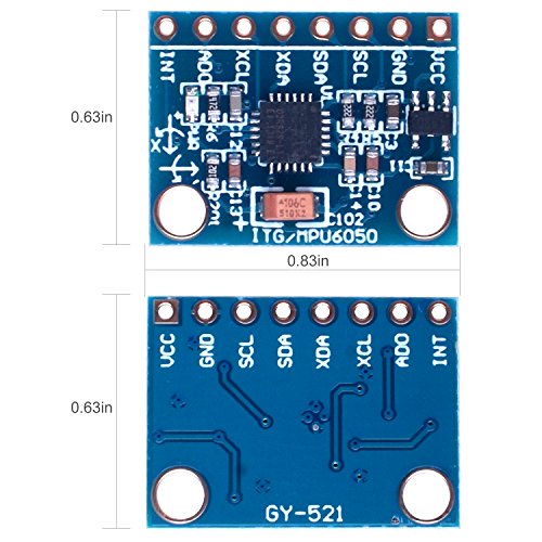 For Arduino, Longruner 3 Axial GY 521 MPU6050 Module Axis analog gyro sensors + 3 Axis Gyroscope Accelerometer Stance Tilt MPU6050 - Thumbnail 2