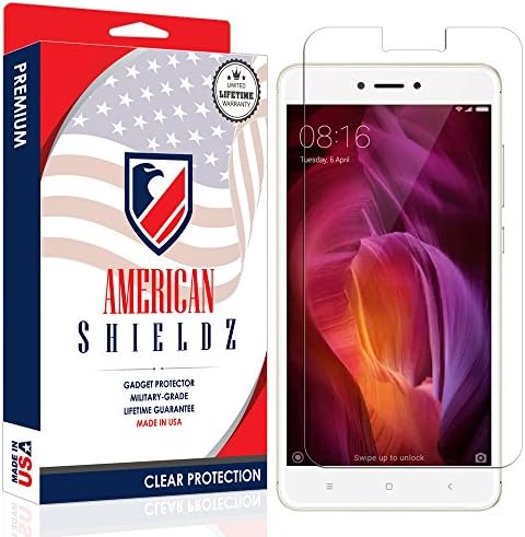 Xiaomi Redmi Note 4 Screen Protector by American Shieldz Full Coverage Screen Edge-to-Edge, Invisible Clear HD Shield Anti-Bubble, Lifetime Replacements