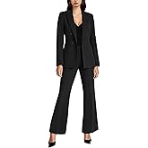 Agenlulu Women's 2 Piece Suits Business Casual Outfits Long Sleeve Solid Blazer Pantsuits Professional Office Work Sets