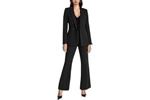 Agenlulu Women's 2 Piece Suits Business Casual Outfits Long Sleeve Solid Blazer Pantsuits Professional Office Work Sets