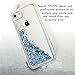 Maxdara iPhone 8 Case, iPhone 7 Glitter Liquid Women Case Tempered Glass Sreen Protector Floating Bling Sparkle Luxury Pretty Protective Girls Case iPhone 6 6s 7 8 4.7 inches (Blue)