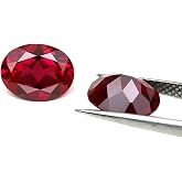 Ximimark 10Pcs Oval Shape Cut Red Mozambique Loose Gemstone 7x5mm