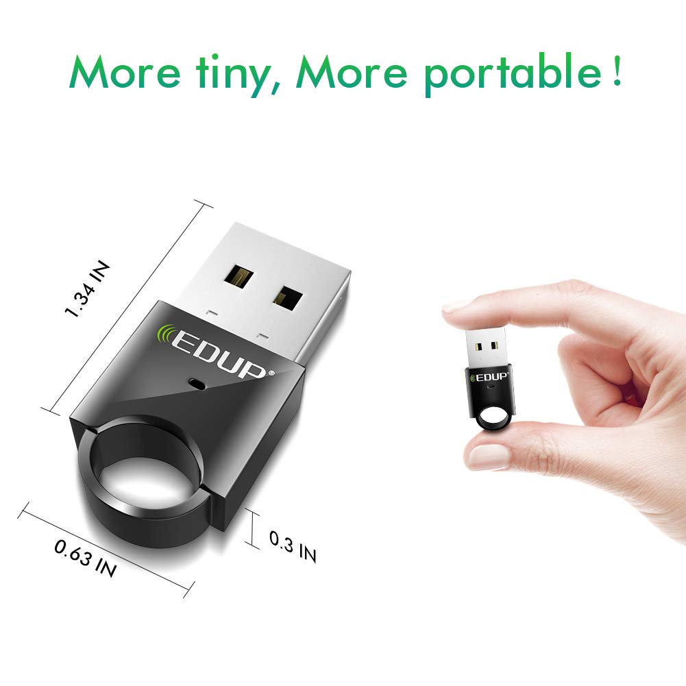 Bluetooth Adapter for PC USB Bluetooth Dongle 4.0 EDR Receiver Wireless Transfer for Laptop Computer Desktop Music, Skype Calls, Keyboard, Mouse,PS4 Xbox One Support Windows 10 8.1 8 7 XP Vista