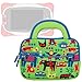 Evecase Neoprene Sleeve Protective Case Compatible with Nabi Jr, Cute Animal Themed Neoprene Travel Carrying Slim Sleeve Case Bag w/Dual Handle and Accessory Pocket - Green w/Blue Trim