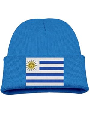 Uruguay Flag Kid's Hats Winter Funny Soft Knit Beanie Cap Children Unisex
