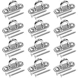 TERMATH 12 Pcs Stainless Steel Pad Eye Plate U