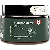 Whipped Beef Tallow Moisturizer - 100% Grass-Fed Tallow Face Balm with Honey, Jojoba Oil, Olive Oil & Sweet Almond Oil - Unsc