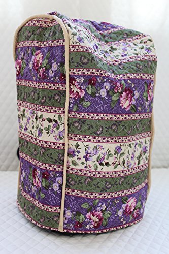 Click Here to See More Images Grape Floral Stripe Quilted Coffeemaker Cover