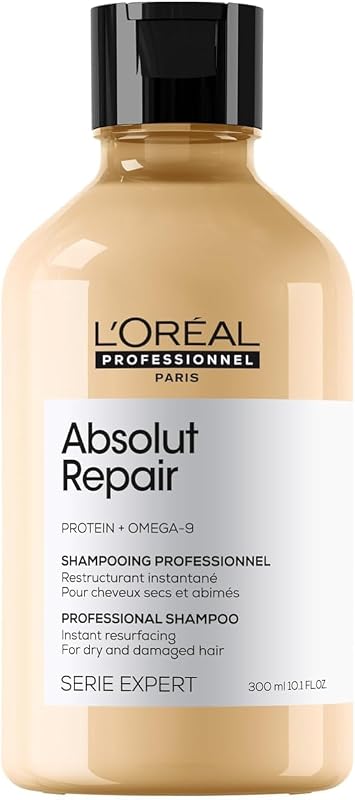 L’Oréal Professionnel, Champú Tratamiento Reconstructor para Pelo Seco y Dañado, Absolut Repair, 300ml