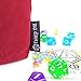 Third Die Dice Bag - Celtic Medal Series - Handcrafted, Reversible Drawstring Dice Bag That Stands Open On The Table and Closes Tight - Complex Knot Medallion - Rich Brown and Blood Red