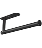 CHIKESI Stainless Steel Under Cabinet Paper Towel Holder - No Drill, Self-Adhesive, Black
