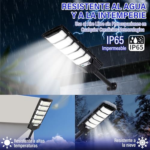 KIROGILY Lamparas Solares Exterior, 240 LED 6500K Lúmenes con Sensor de Movimiento, Luces Solares para Exterior Jardin, IP65, Lámpara Solar con 3 Modos de Iluminación y Mando a Distancia 2pcs