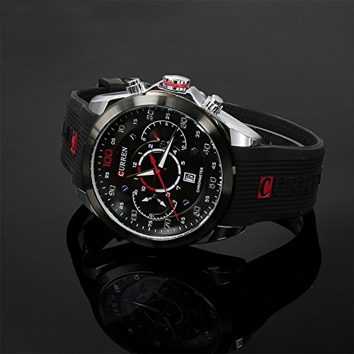 CURREN de Silicona de la Marca de Relojes Ocasionales Hombres del Reloj de 8166 de la Moda - Imagen 5