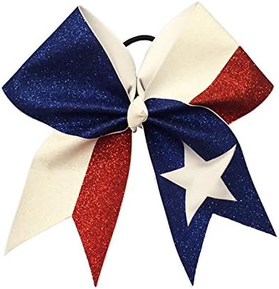 Superior Glitter Stars and Stripes Team USA Cheer Hair Bow