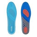 TENWIN GEL Sports Insoles for Shock Absorption, Heel Protection - Unisex Inserts - Relieve Foot Pain, Heel Pain and Against Plantar Fasciitis (US Women's 5-10)