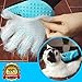 Best Gentle Pet Grooming Gloves Brush Nail Clippers Set - Dog Brushes for Shedding - Short & Long Hair Remover for Pet Fur - Dematting Comb for Dogs, Cats, Horses (Blue)