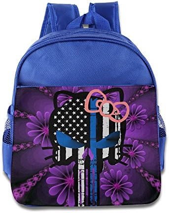 DHome Punisher Kitty Kid School Bags RoyalBlue