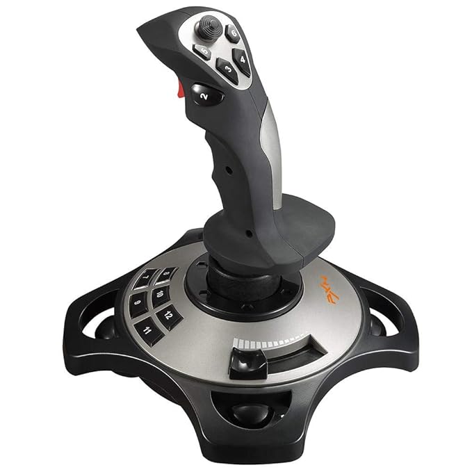Blue-Yan USB Flightstick PC Joystick Controller Simulator Gamepad - Controller für FlightStick-Simulationsspiele, 4 Knöpfe de