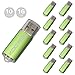 KOOTION® 10pcs 16GB Flash Drive USB 2.0 10 Pack Metal Memory Stick Thumb Storage Pen Disk,Green