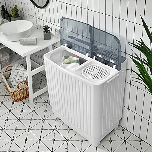 Giantex Portable Washing Machine SemiAutomatic, Twin Tub Washer and