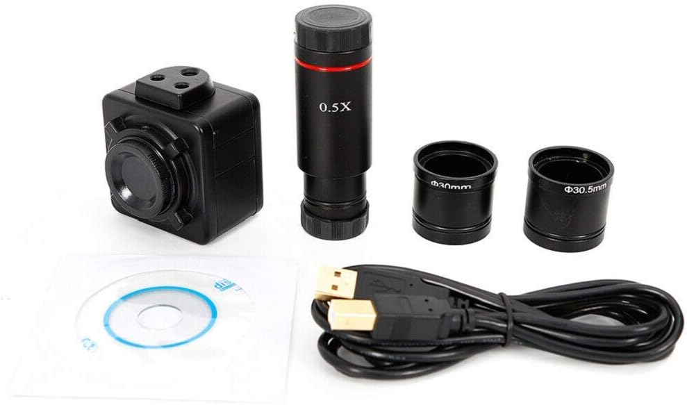 Wanlecy 5MP 720P HD USB Port Camera Microscope Digital Electronic Eyepiece Industrial CMOS 0.5X Adapter
